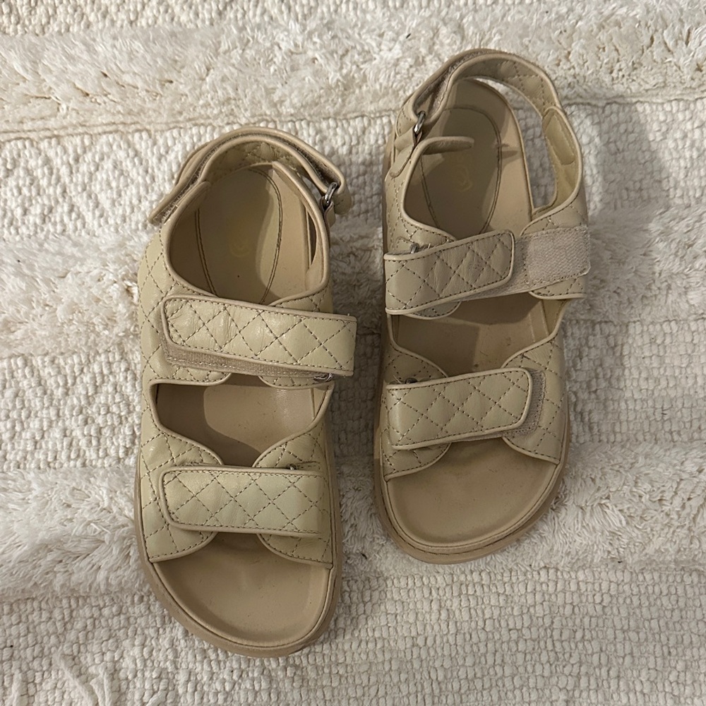 Beige Sandals Chunky